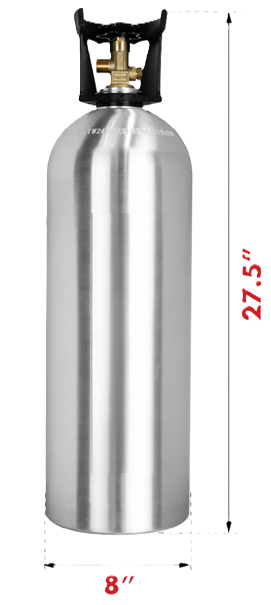 20lb CO2 tank dimensions