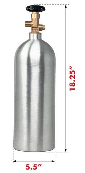 5lb CO2 tank dimensions